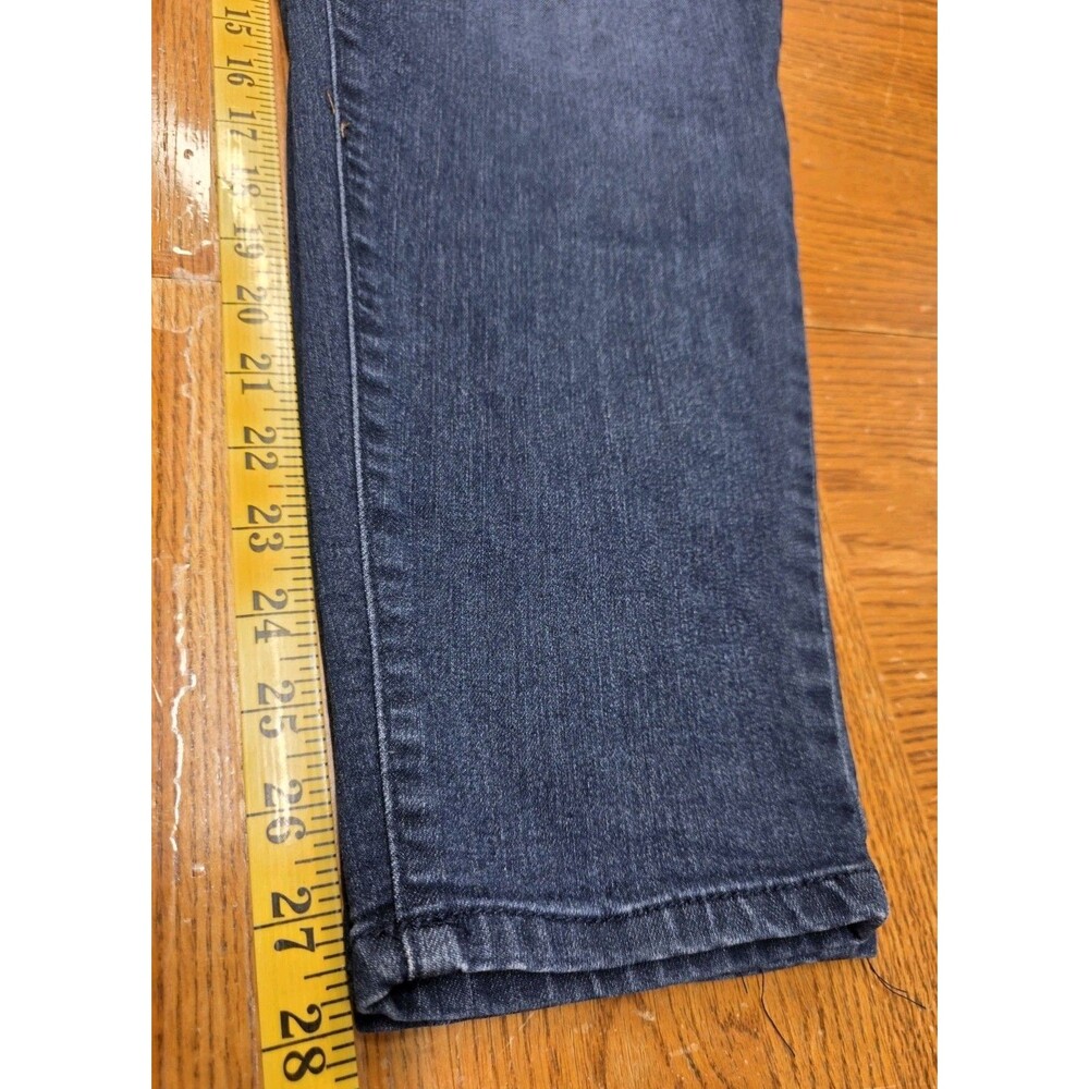 Democracy Ab Solution Slim Straight Jeans Women's 18W Mid Rise Dark Wash Stretch - Picture 5 of 9